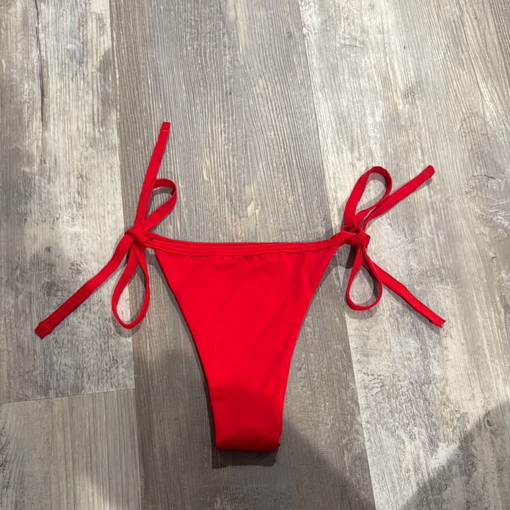 Four Three Seven Red Bikini Bottom